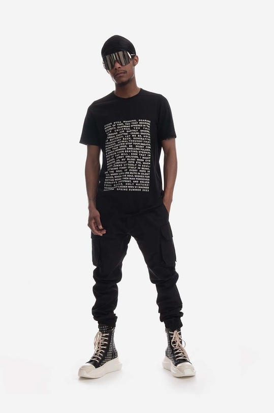 Rick Owens cotton t-shirt black DU01C6250.RNEP3