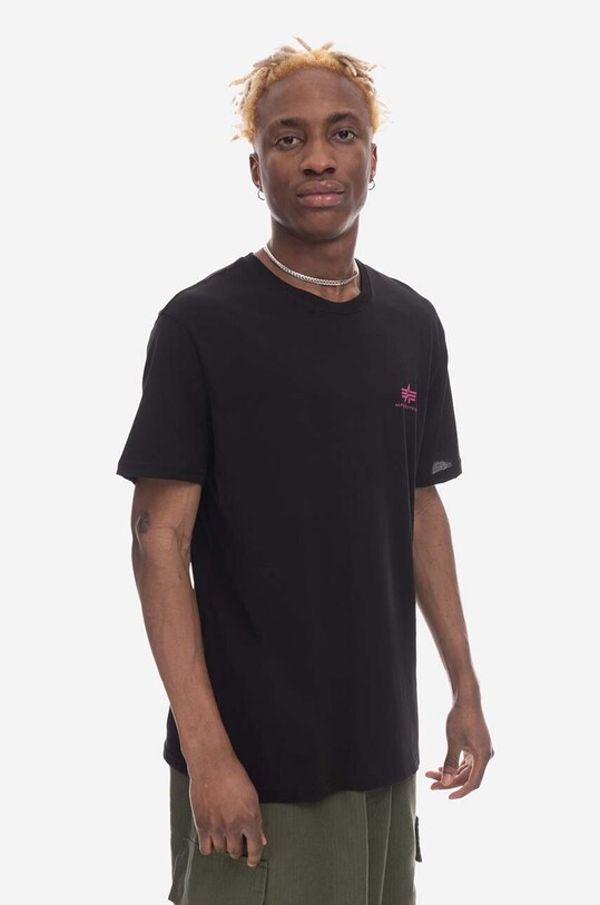 Alpha Industries tricou din bumbac Basic T Small Logo 188505.693 negru SS25