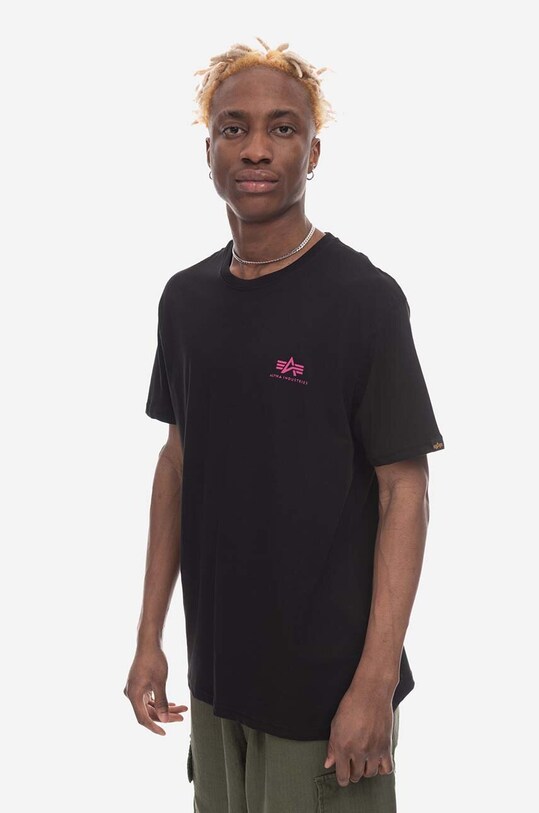 Alpha Industries tricou din bumbac Basic T Small Logo 188505.693 negru