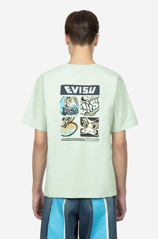 Βαμβακερό μπλουζάκι Evisu 2ESHTM3TS517XXCT