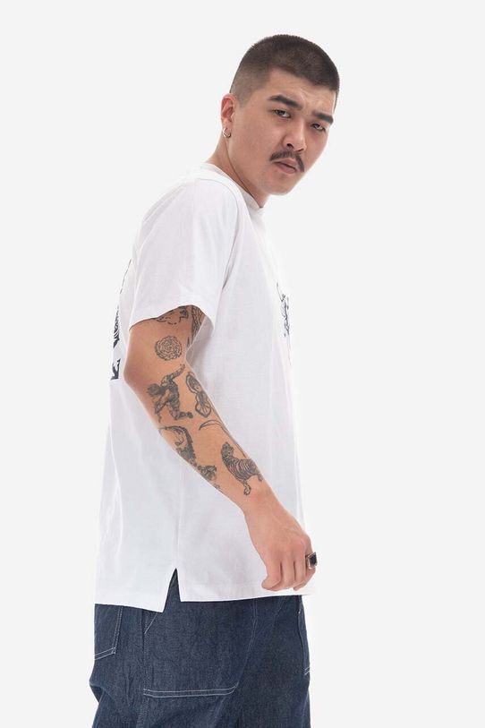 Хлопковая футболка Engineered Garments 23S1H010.NLP014A белый SS23