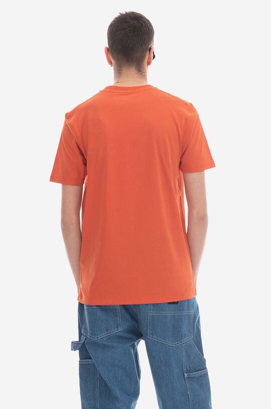 Bavlnené tričko C.P. Company 30/1 Jersey Compact Logo T-shirt 14CMTS048A006011W439 oranžová SS23