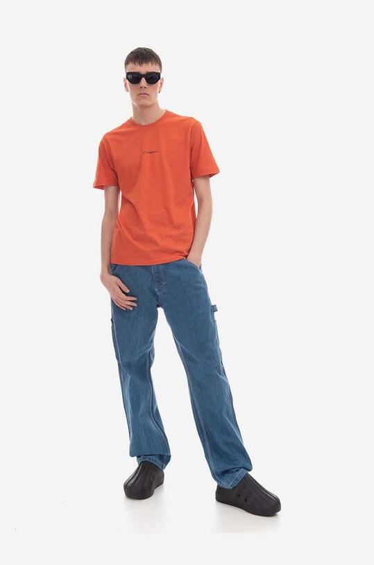 Oblečenie Bavlnené tričko C.P. Company 30/1 Jersey Compact Logo T-shirt 14CMTS048A006011W439 oranžová