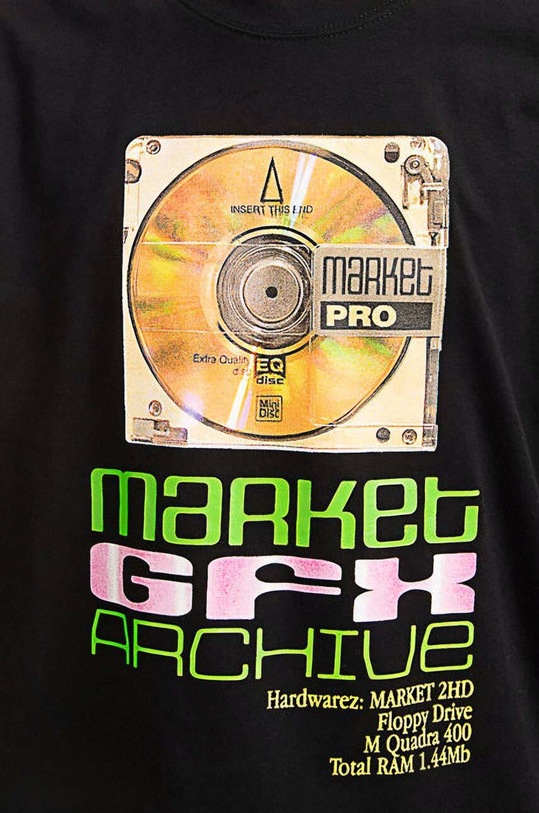 Market cotton t-shirt black 399000993