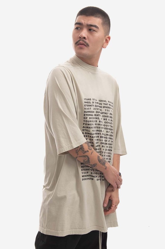 Rick Owens T-shirt Knit Jumbo SS T DU01C6274 RNEP3 DU01C6274.RNEP3.PEARL beige SS23