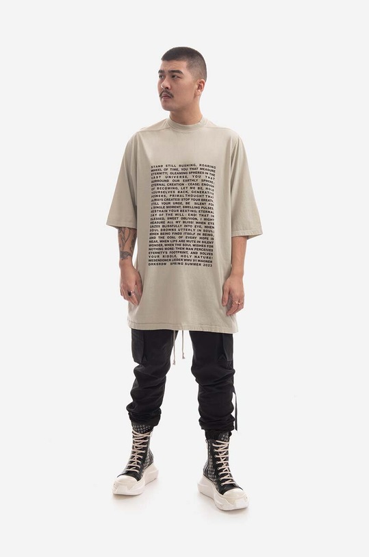 Clothing Rick Owens T-shirt Knit Jumbo SS T DU01C6274 RNEP3 DU01C6274.RNEP3.PEARL beige