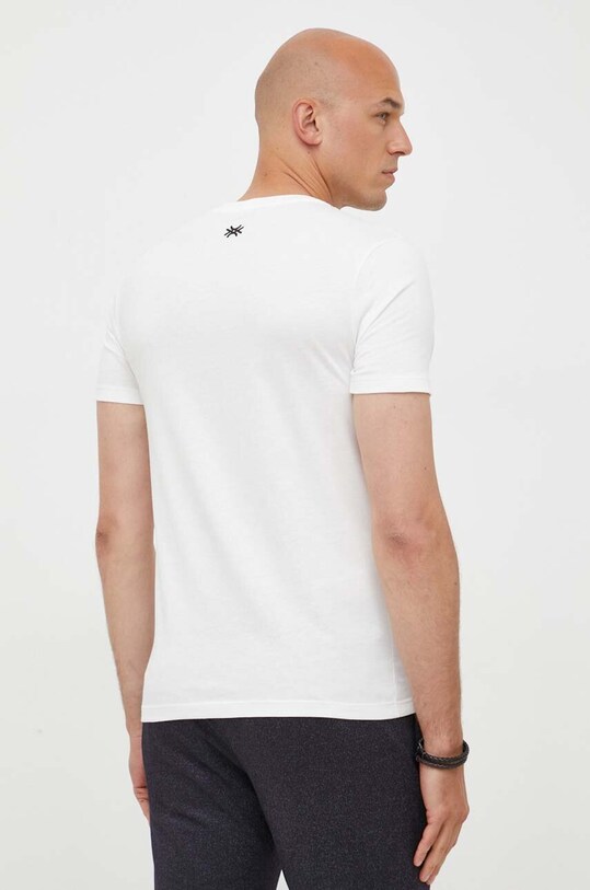Ρούχα Βαμβακερό μπλουζάκι United Colors of Benetton 3096U107F.074 λευκό