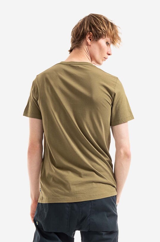 Odzież Fjallraven t-shirt bawełniany Nature F87053.620 zielony