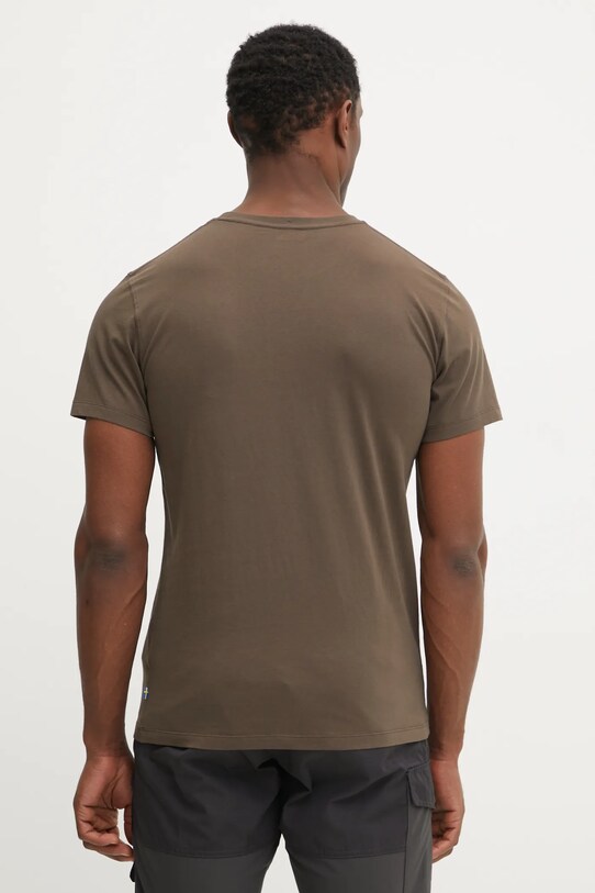 Îmbrăcăminte Fjallraven tricou din bumbac F87220.633 maro