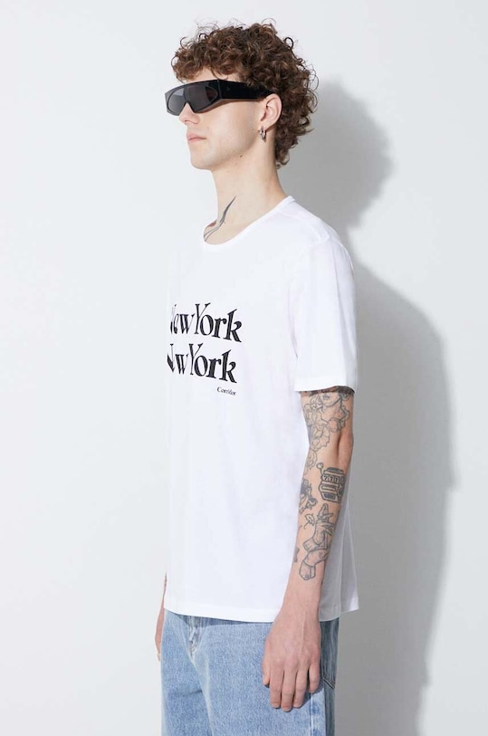 Corridor t-shirt bawełniany biały TS0007.W