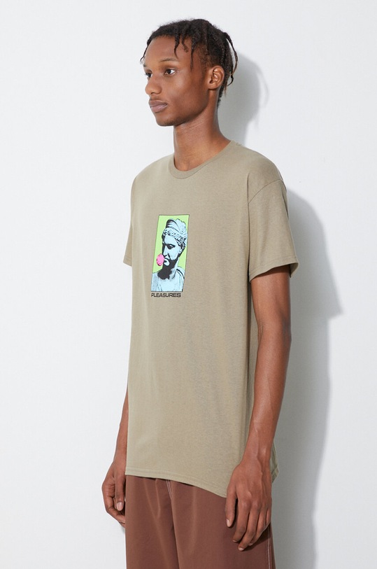 PLEASURES t-shirt in cotone beige P23SU049