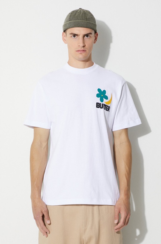 Butter Goods t-shirt in cotone regolare bianco BGQ223D10601