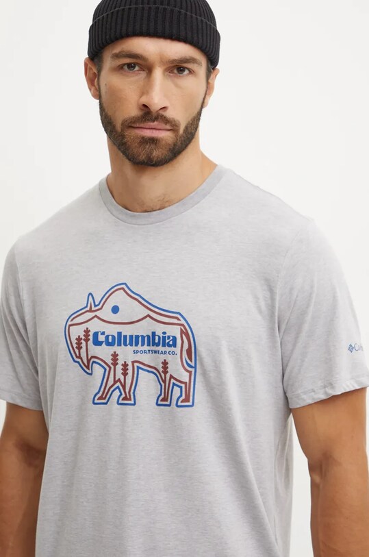 Columbia cotton t-shirt 2036401 gray AW24
