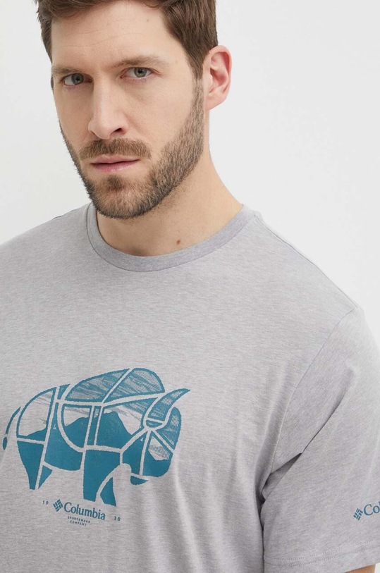 Odzież Columbia t-shirt bawełniany Rockaway River 2036401 szary