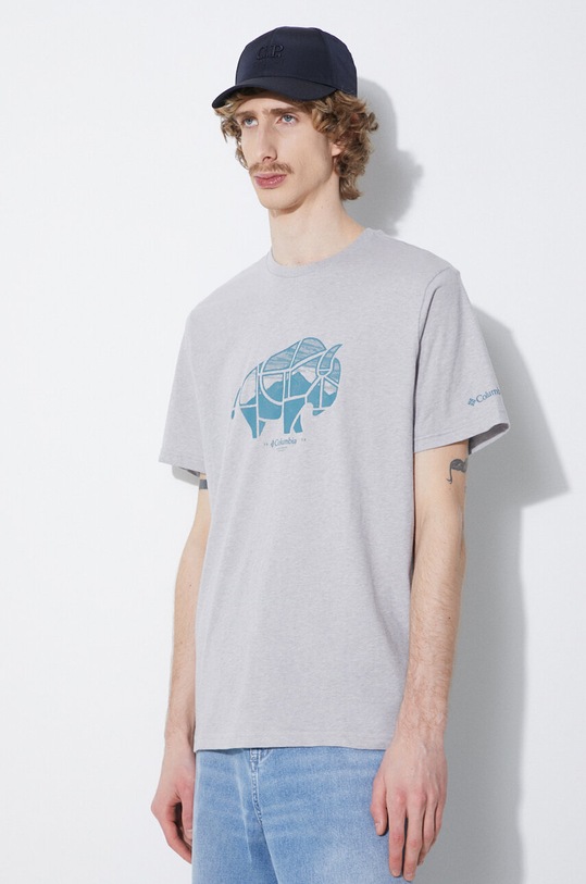 Columbia t-shirt bawełniany Rockaway River 2036401 szary