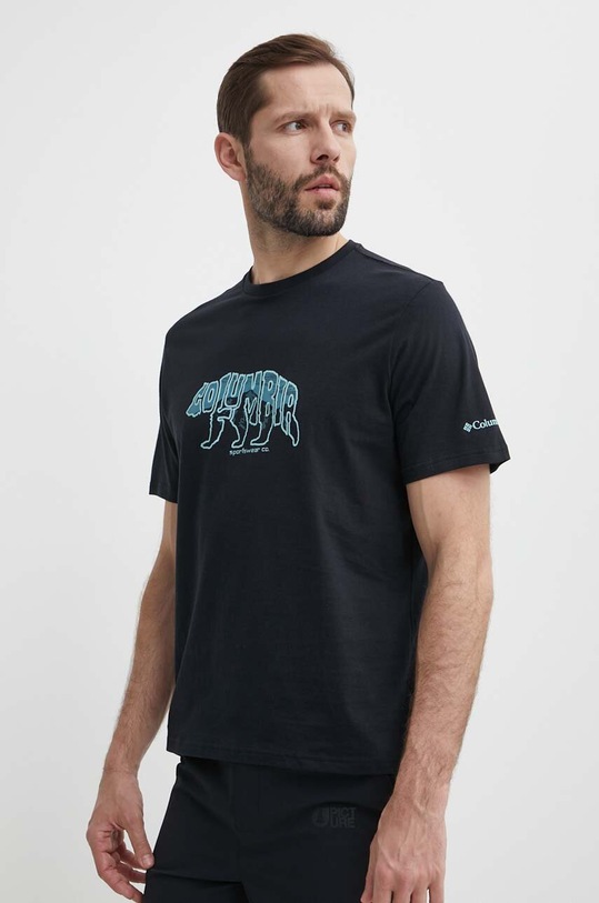 Columbia t-shirt bawełniany Rockaway River czarny 2036401