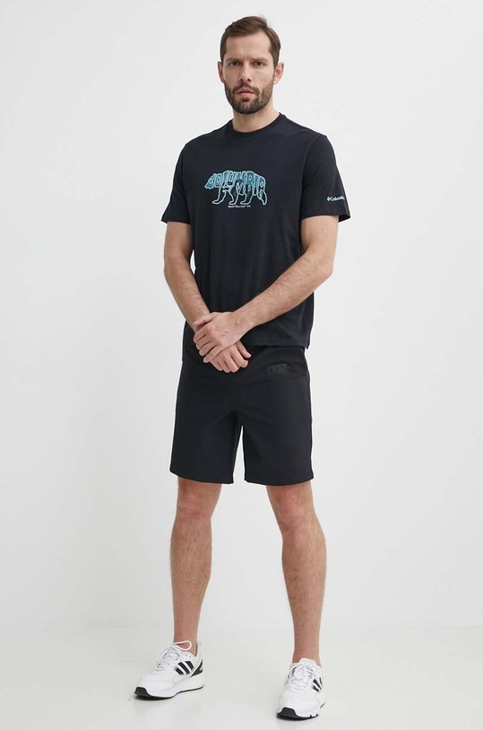 Columbia t-shirt bawełniany Rockaway River 2036401 czarny AW24