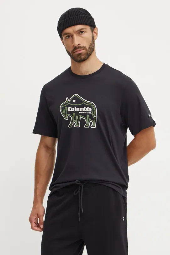 Bavlnené tričko Columbia čierna 2036401