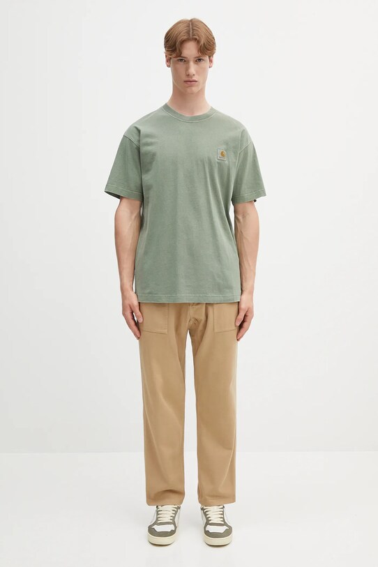 Carhartt WIP cotton t-shirt S/S Nelson T-Shirt I029949.1YFGD green