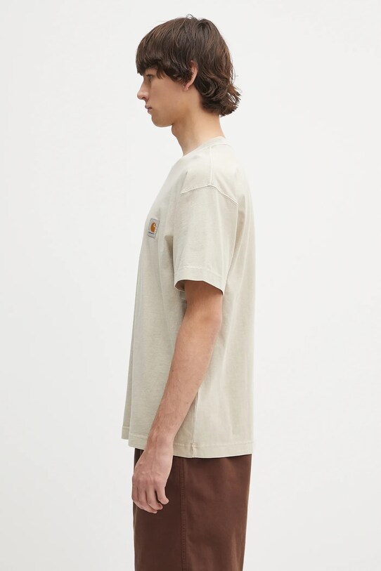 Carhartt WIP tricou din bumbac S/S Nelson T-Shirt I029949.2LPGD bej SS25