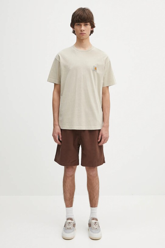 Carhartt WIP tricou din bumbac S/S Nelson T-Shirt I029949.2LPGD bej