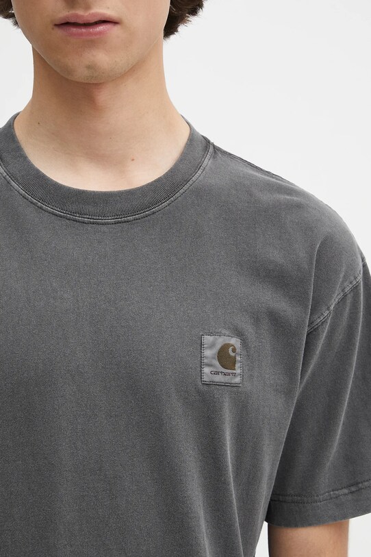Carhartt WIP t-shirt bawełniany S/S Nelson T-Shirt szary I029949.87GD