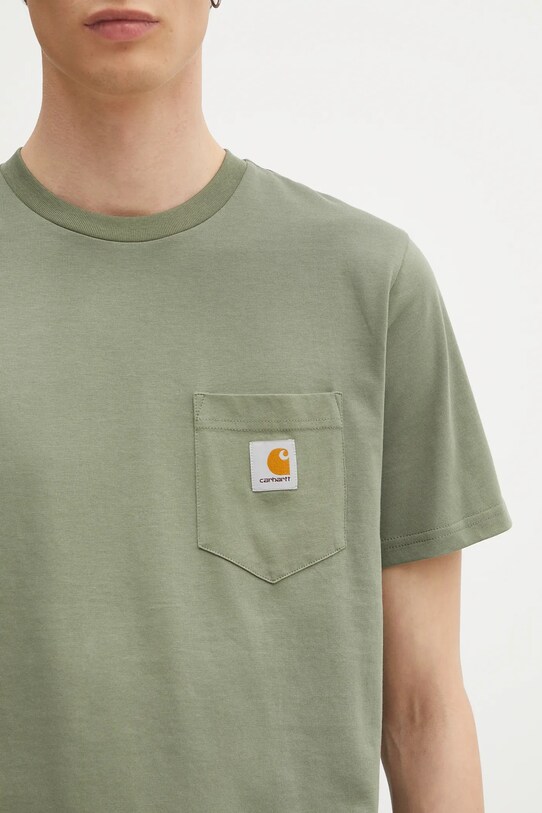 Carhartt WIP t-shirt bawełniany S/S Pocket T-Shirt zielony I030434.667XX