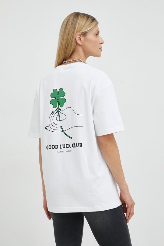 Samsoe Samsoe t-shirt bawełniany biały U22400002