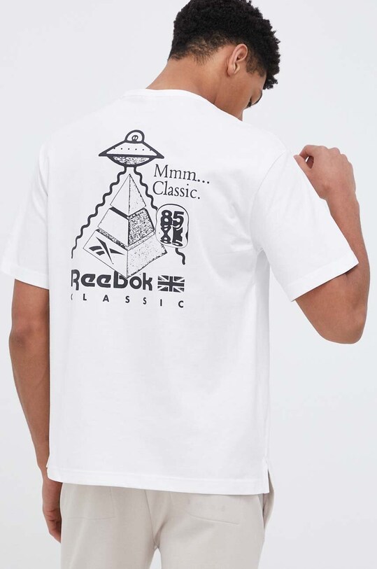 Reebok Classic t-shirt bawełniany HT8177 biały SS23