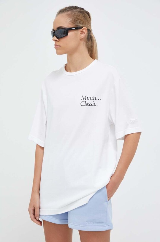 Odzież Reebok Classic t-shirt bawełniany HT8177 biały