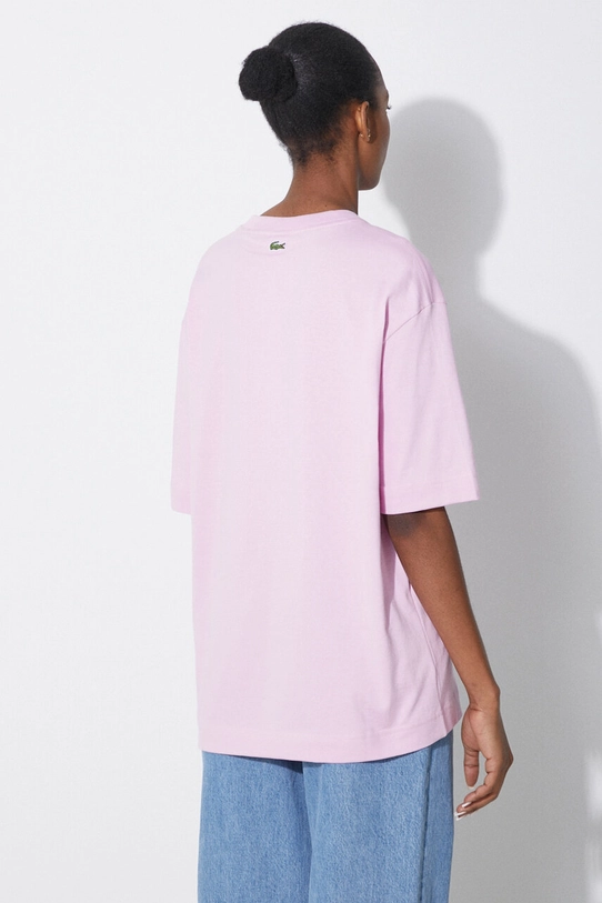 Lacoste t-shirt in cotone TH0062 rosa