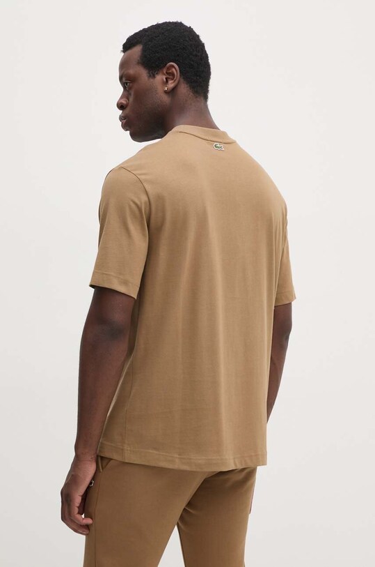 Îmbrăcăminte Lacoste tricou din bumbac TH0062 maro