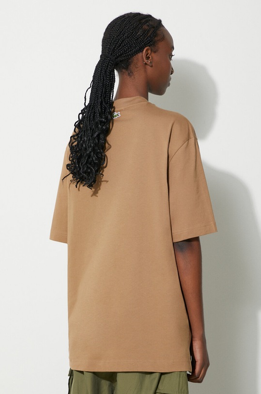 Îmbrăcăminte Lacoste tricou din bumbac TH0062 maro