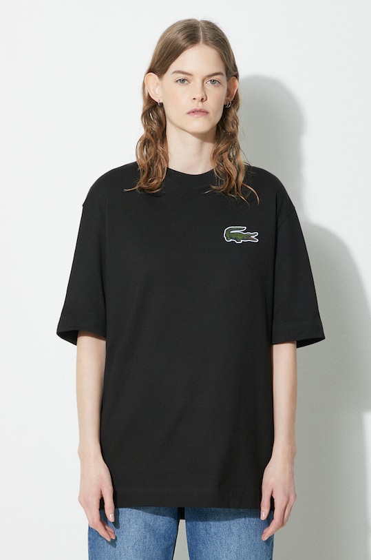 Lacoste cotton t-shirt black TH0062