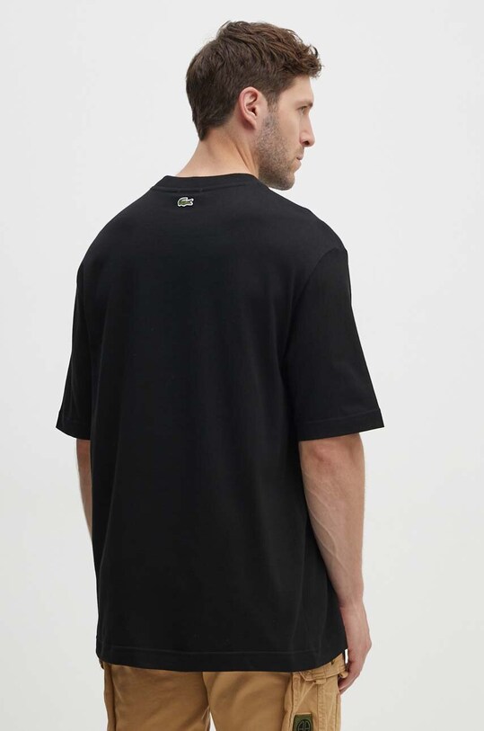 Lacoste t-shirt bawełniany czarny TH0062