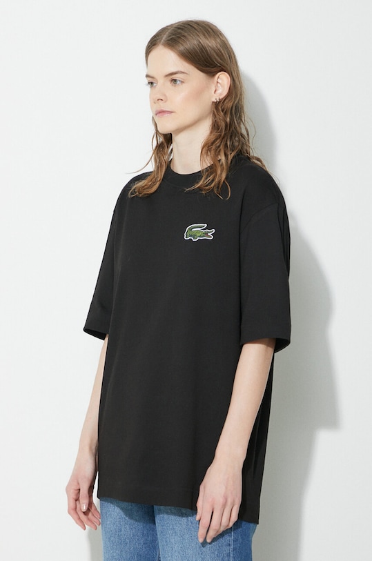Lacoste cotton t-shirt black TH0062