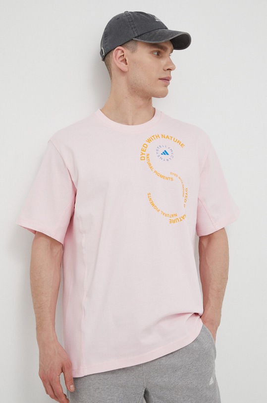 adidas by Stella McCartney t-shirt bawełniany IA7711 różowy SS23