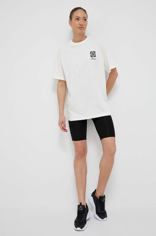 Jack Wolfskin t-shirt bawełniany 10 beżowy 1809081