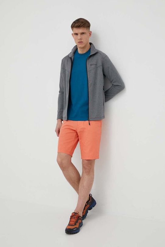 Хлопковая футболка Jack Wolfskin 10 голубой 1809081