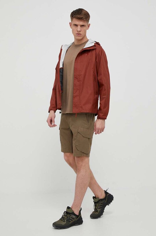 Βαμβακερό μπλουζάκι Jack Wolfskin 10 καφέ 1809091