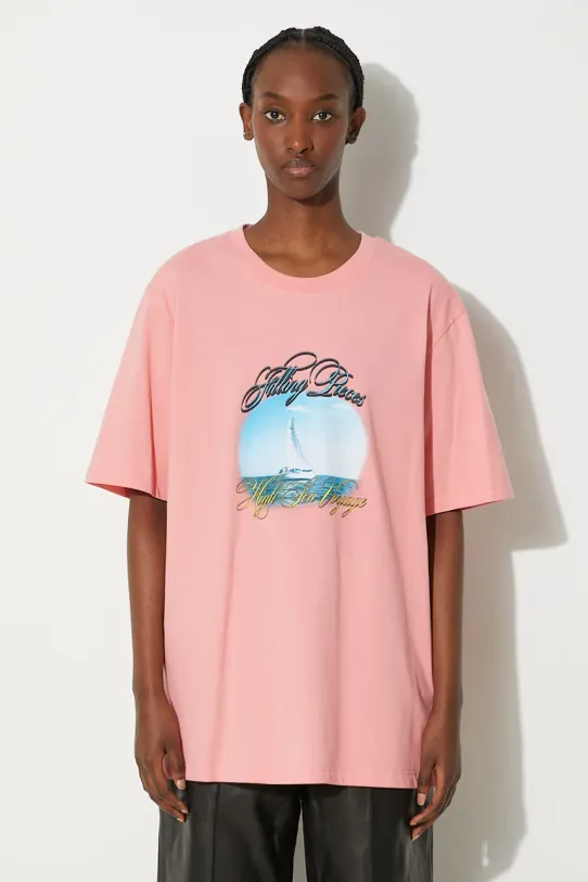 Filling Pieces t-shirt bawełniany nadruk różowy 88154619935