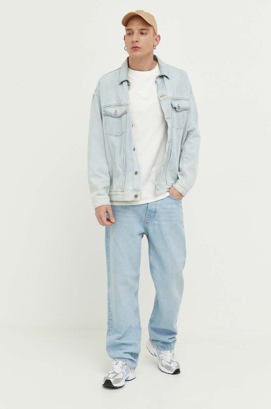 Бавовняний лонгслів Guess Originals бежевий M3GI37K9XF3