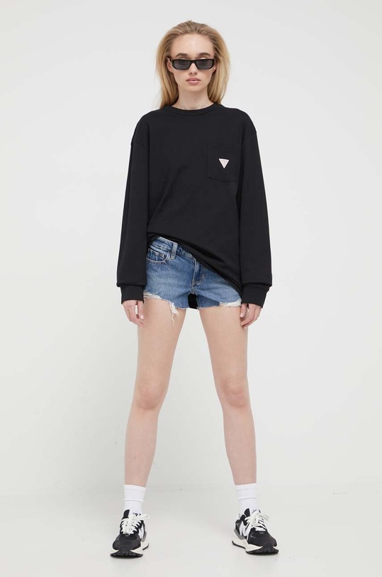 Pamučna majica dugih rukava Guess Originals M3GI37K9XF3 crna