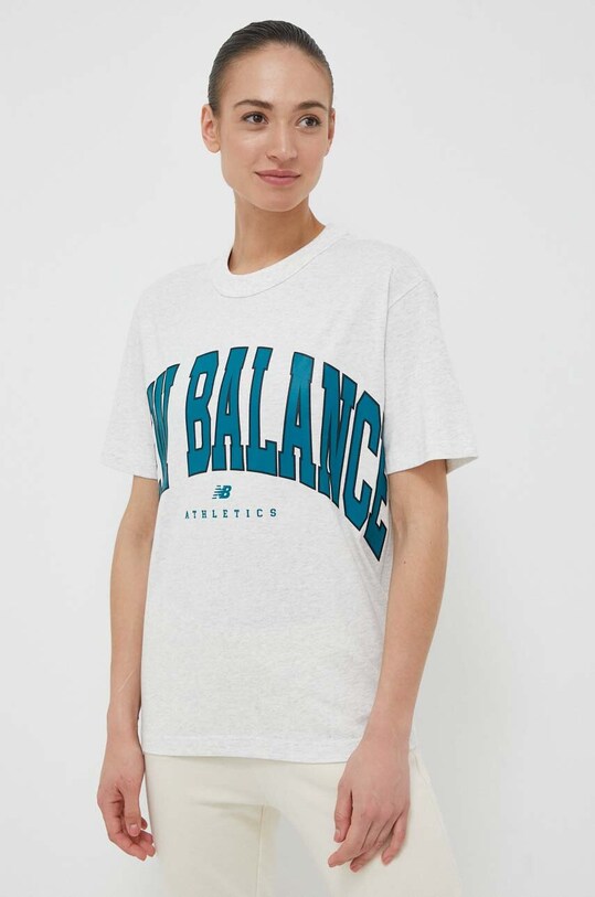 Odzież New Balance t-shirt bawełniany UT31551SAH UT31551SAH szary