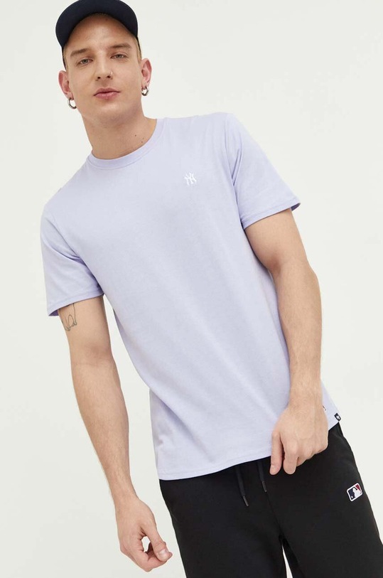 47 brand t-shirt bawełniany MLB New York Yankees BB017TEMBRT580365XQ fioletowy SS23