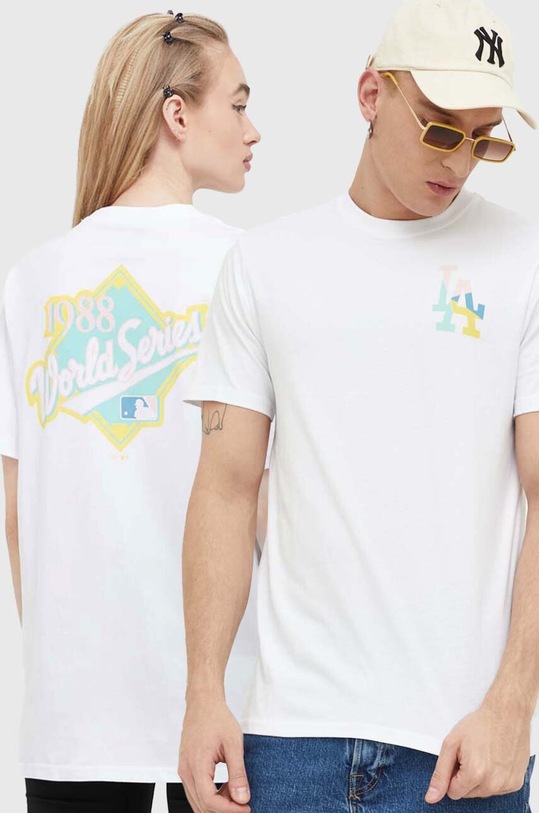 47 brand t-shirt MLB Los Angeles Dodgers pamut fehér BU012TMBECT581661WW