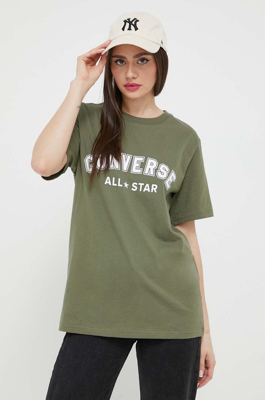 Βαμβακερό μπλουζάκι Converse 10024566.A19