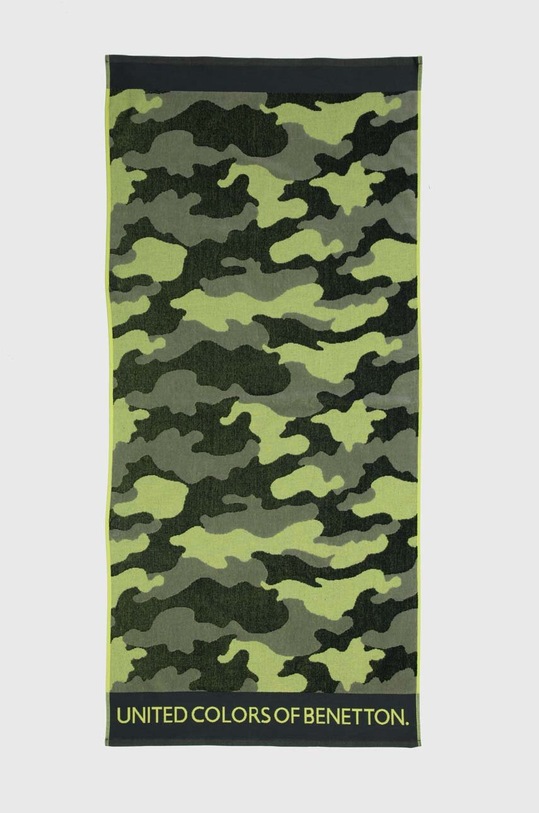 United Colors of Benetton ręcznik bawełniany dziecięcy zielony 6BI20800J.B.G.Seasonal
