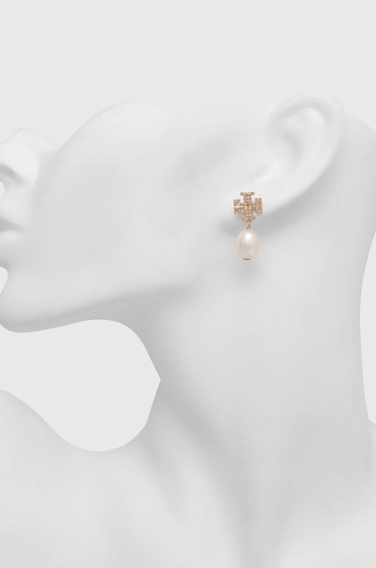 Tory Burch kolczyki KIRA PAVE PEARL DROP 60525.137 złoty SS24