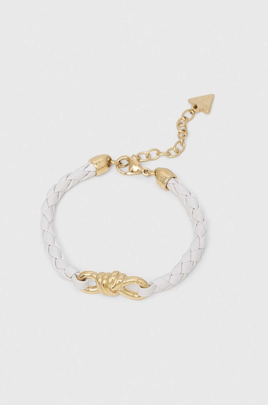 Guess bransoletka skórzana biały JUBB04.003JW